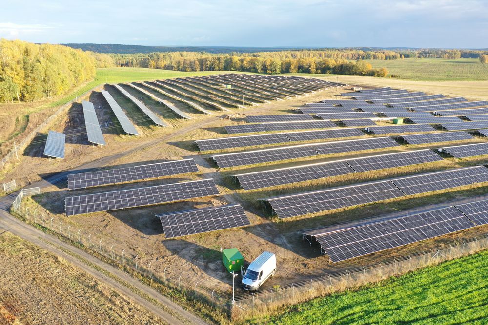 Farma PV z lotu ptaka
